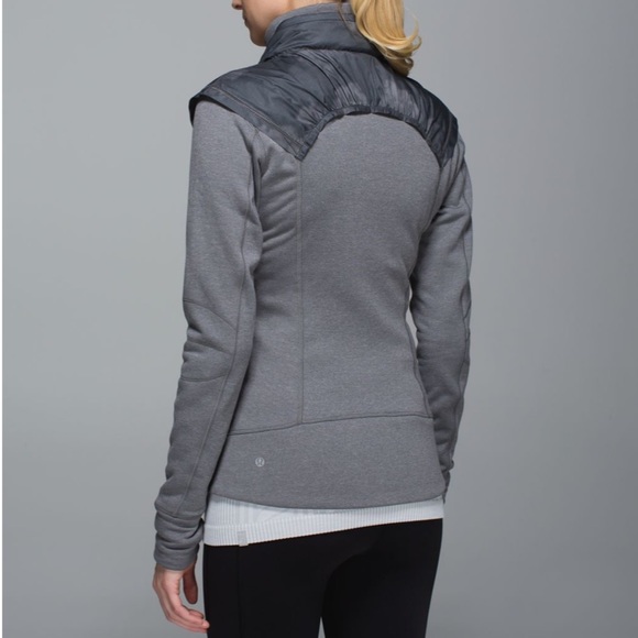 Lululemon Gray Jacket with a hoodie inside of zipper in case it rains on you - Picture 11 of 17
